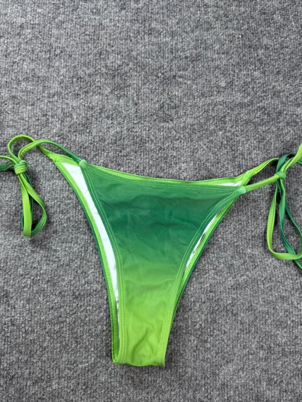 Green Ombre Cheeky Bikini Bottoms Womens Large Side Tie Swimwear Beach lint